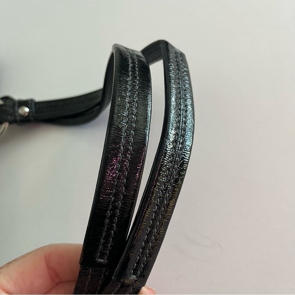 Coach • Solid Black Alex Patent Leather Shoulder Bag Purse - Picture 12 of 12